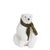 Contemporary Plush Polar Bear Figurines withGreen Scarves (Set of 2) For Sale - Image 3 of 3