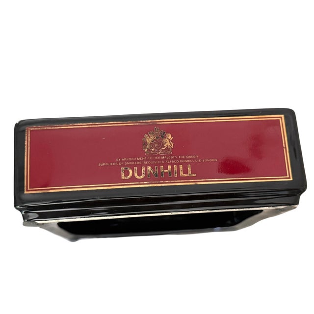 Ceramic Vintage Dunhill by Wade England Black & Red Ceramic Advertising Ashtray / Desk Catchall For Sale - Image 7 of 10