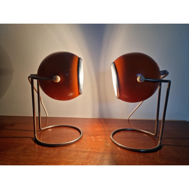 Mid-Century Eye Ball Table Lamps, 1970s, Set of 2 For Sale - Image 14 of 18