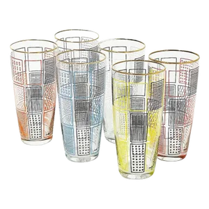 Belgian Lemonade Glasses by Mdl, 1960s, Set of 6