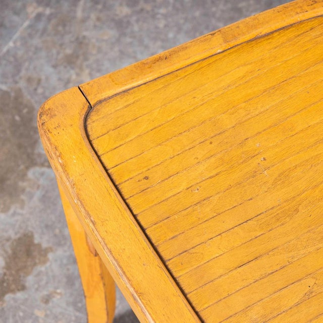 Brown Bentwood Tri Back Dining Chairs in Honey from Baumann, 1950s, Set of 4 For Sale - Image 8 of 10
