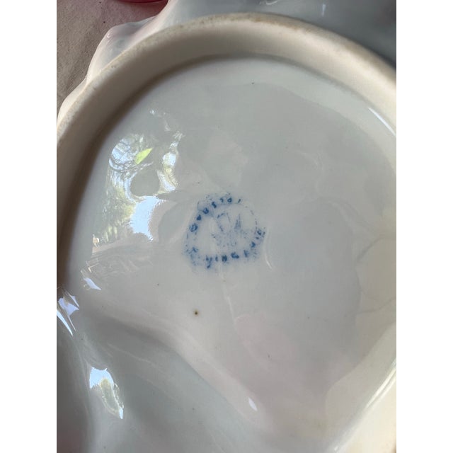 1970s 1970s Burnt Orange Ruffled Trio Ceramic Plate Catchall For Sale - Image 5 of 5