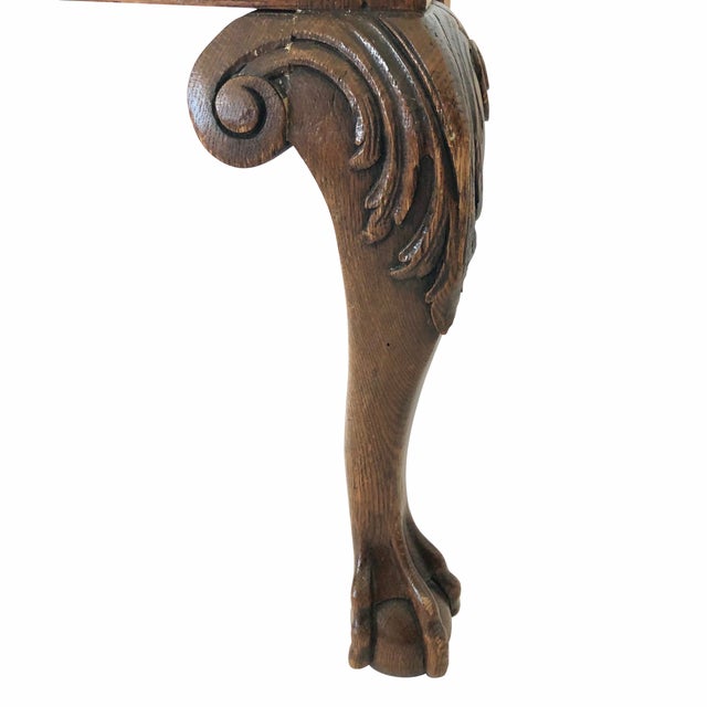 Mid 19th Century Set of Six 19th Century Carved Oak Georgian Style Chairs For Sale - Image 5 of 5