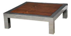 1970s Paul Evans Cityscape Chrome and Rosewood 48” Square Coffee Table