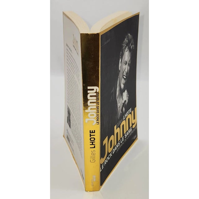Folk Art Johnny Halliday Rock in the Blood French Edition Signed by Gilles Lhote For Sale - Image 3 of 7