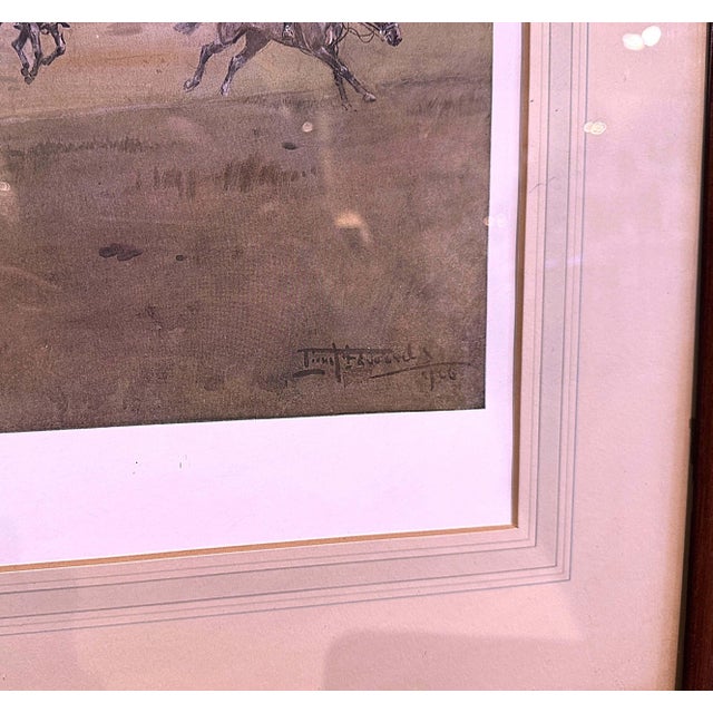 Pair Original Framed Equestrians Colored Prints Signed Lionel Edwards Dated 1926 For Sale - Image 4 of 11