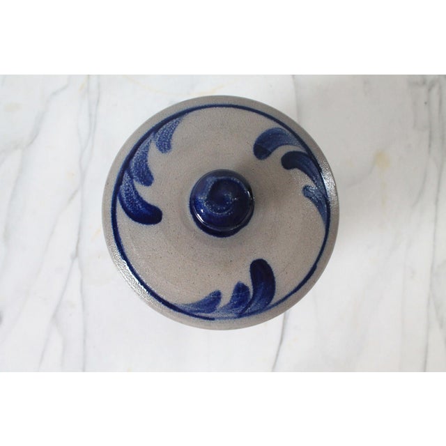 Farmhouse Vintage Rowe Pottery Works Butter Lidded Dish / Crock For Sale - Image 3 of 12