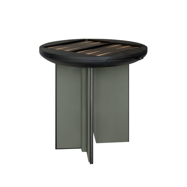 Wood Crawford Backgammon Table by Wood Tailors by Wood Tailors Club For Sale - Image 7 of 10