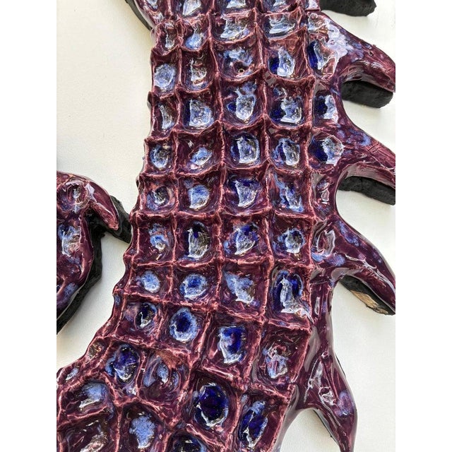 Original Large Ceramic "Seahorse" Wall Sculpture by Florida Artist Rexx Fischer For Sale - Image 4 of 7