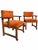 1970's Bernhardt Mid Century Modern Burnt Orange Velvet Rolling Dining Chairs - Set of 4 For Sale - Image 9 of 11