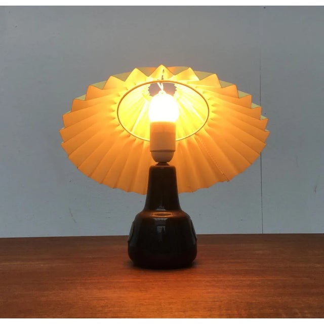 Blue Mid-Century Danish Ceramic Table Lamp from Søholm For Sale - Image 8 of 18