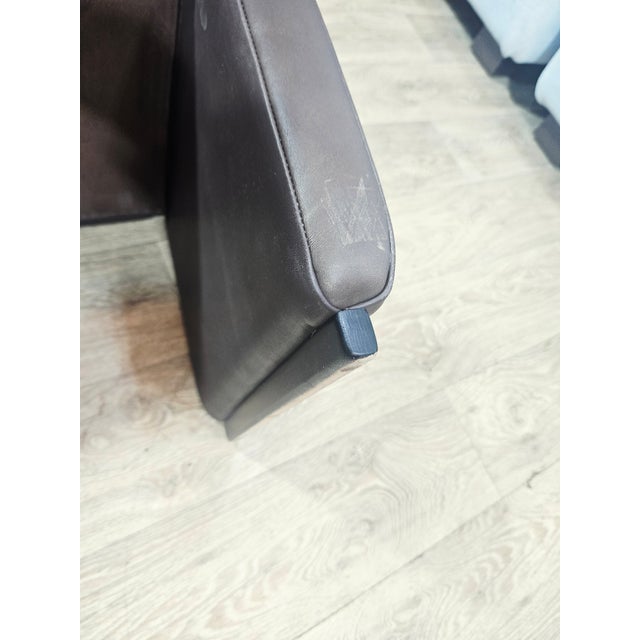Vintage Swiss Leather Pouf from de Sede, 1970s For Sale - Image 11 of 15