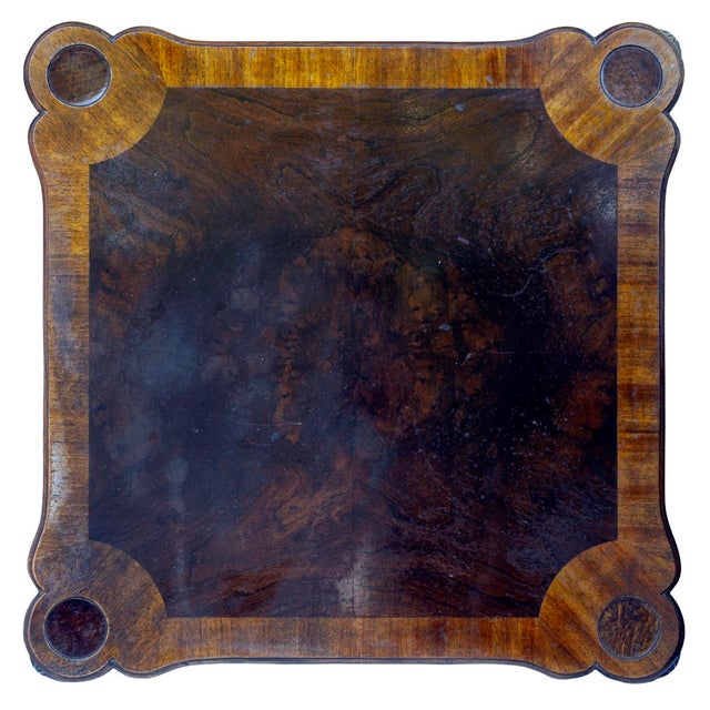 Metal Vintage Wooden Game Table W/2 Drawers For Sale - Image 7 of 7