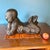 Laughing Baby Buddha Statue W/ Bamboo Mat Cast Resin & Fiberglass For Sale - Image 12 of 13
