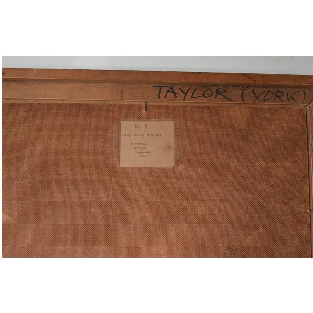 A. C. Taylor, Figure in an Abstract Landscape, 1950, Oil on Board For Sale - Image 4 of 5