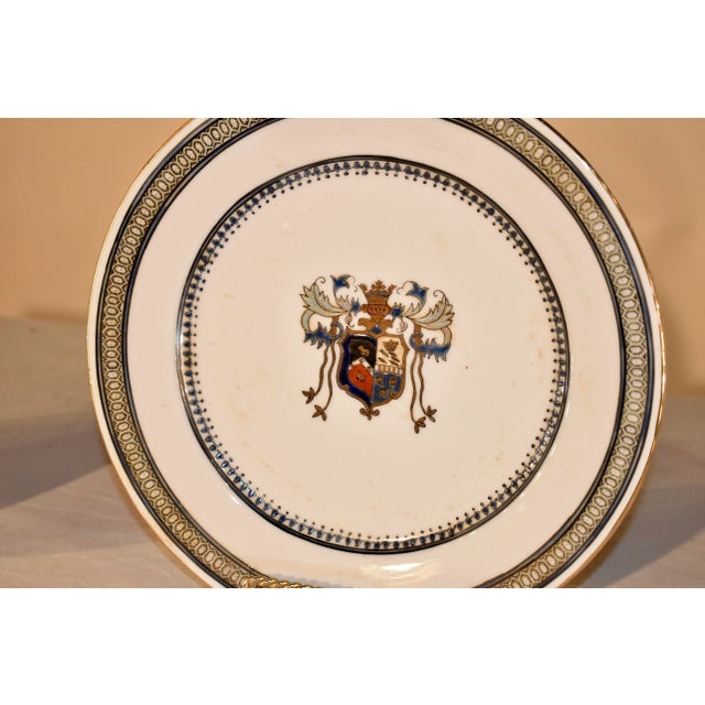 19th Century Set of Three Armorial Plates For Sale - Image 9 of 11