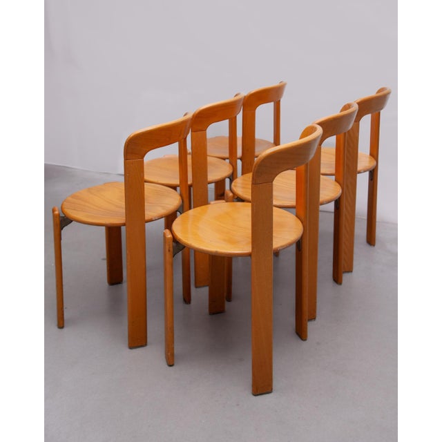 Stacking Chairs by Bruno Rey for Kush & Co, 1970, Set of 6 For Sale - Image 17 of 18