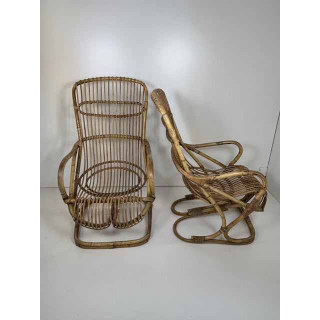 Wicker Armchairs, 1960s, Set of 2 For Sale - Image 3 of 9