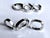 Vintage Silverplate Modernist Napkin Rings, Set of 6 For Sale - Image 14 of 16