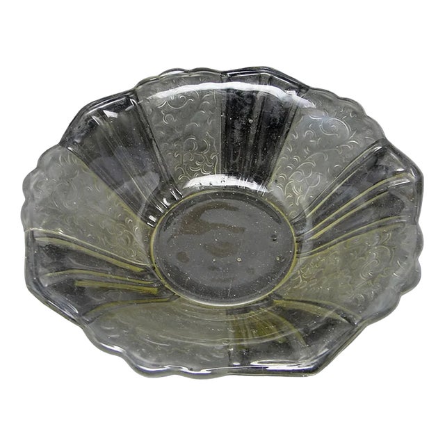 Art Deco Bowl attributed to Krosno Glassworks For Sale