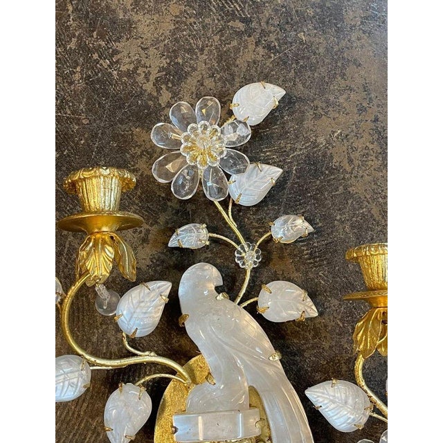 Bagues Manner Rock Crystal Sconces - Pair For Sale In Dallas - Image 6 of 9