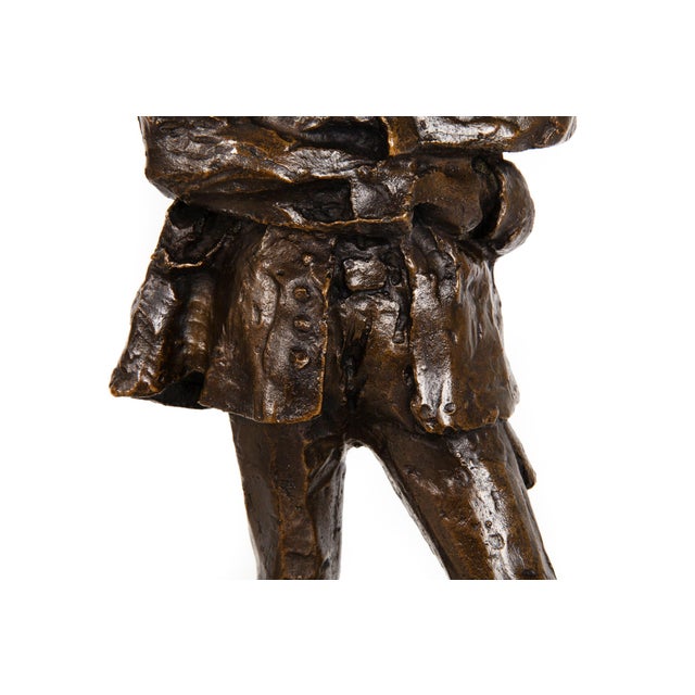 Metal Rare Italian Modernist Bronze Sculpture of General Sirtori by Enrico Butti For Sale - Image 7 of 16
