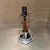 For your consideration, Small Aluminum Table Lamp geometric form. No shade is included. Dimensions: 9.75 h x 5 diameter...