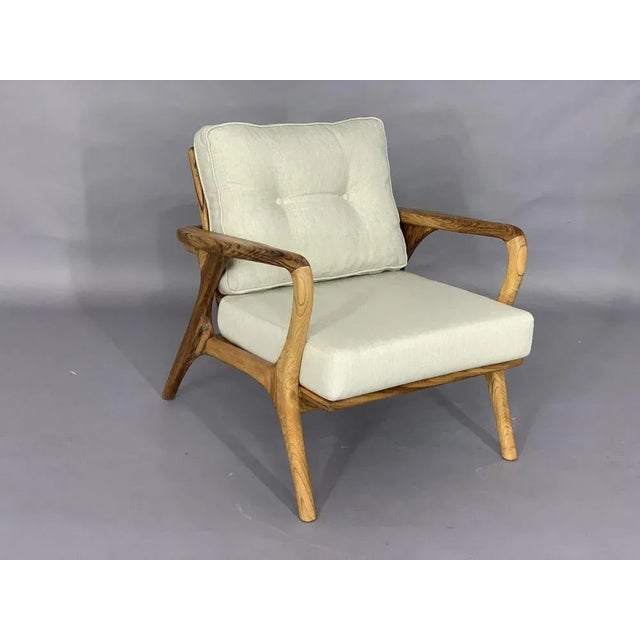 Wood Lounge Chair in Chestnut For Sale - Image 7 of 7