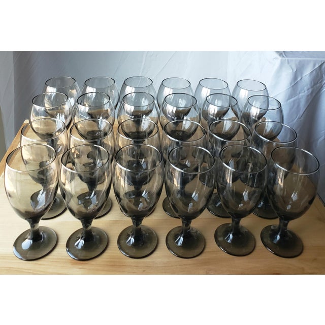 Elevate your next gathering with this impressive, matched service for 12. This 24-piece set of vintage Libbey "Classic...