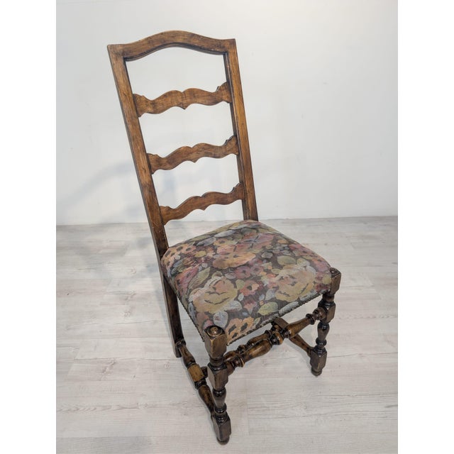 Vintage Oak Chair with High Backrest, 1965 For Sale - Image 13 of 16