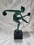 Metal Marcel Bouraine (Derenne), French Art Deco Nude Disc Dancer Pagan Dance Figurine, 1920s, Metal and Marble For Sale - Image 7 of 7