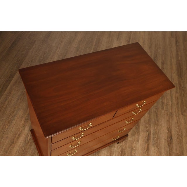 Wood Kittinger Williamsburg Adaptation Georgian Style Mahogany Chest Of Drawers For Sale - Image 7 of 18