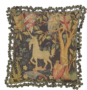 Aubusson Unicorn Throw Pillow
