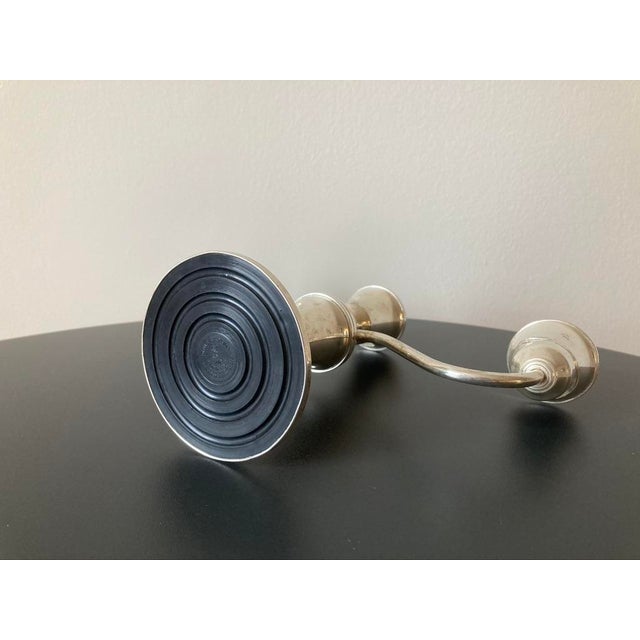 Early 20th Century Early 20th Century Towle Sterling Silver Three Arm Candelabra Candle Holders For Sale - Image 5 of 12