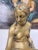 A FRENCH GILT BRONZE FIGURE OF A WATER NYMPH Late 19th century On marble base, bronze with foundry mark GRAUX MARLY FRERE...