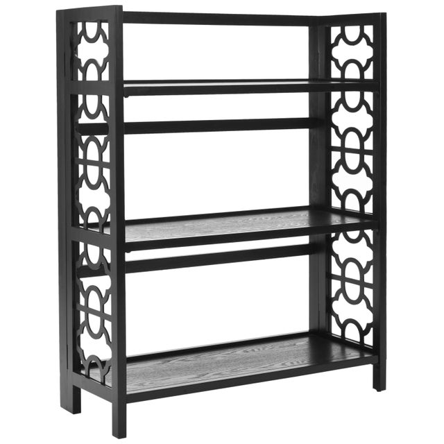 3 Tier Low Bookcase in Black Chairish