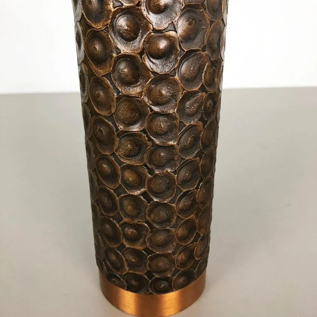 Metal Brutalist Sculptural Copper Vase, Austria, 1950s For Sale - Image 7 of 16