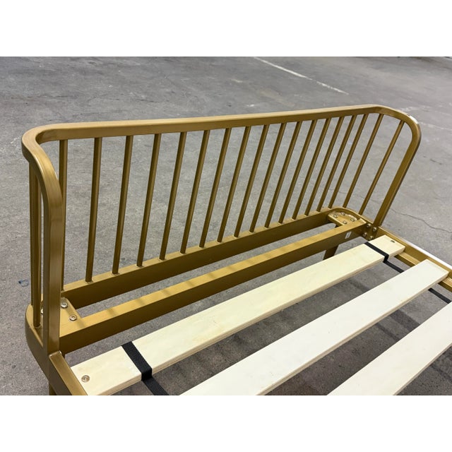 Crate & Barrel Wembley Kids Twin Antique Brass Bed For Sale - Image 9 of 12