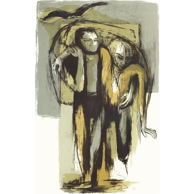 Original lithograph by Benton Spruance from the portfolio "Moby Dick - The Passion of Ahab" printed by The Meriden Gravure...