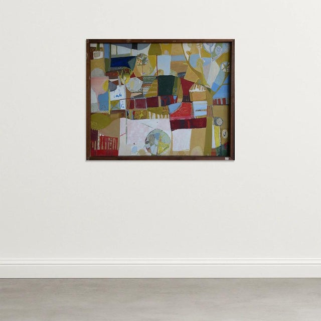 Lita, Large Abstract Composition, 1980s, Oil on Board, in Good conditions. Designed 1980 to 1989