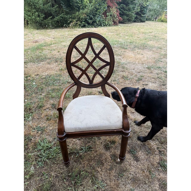 Classy 1990s Chippendale Spiderweb Style Dining Chairs - 4 Available For Sale In Portland, OR - Image 6 of 6