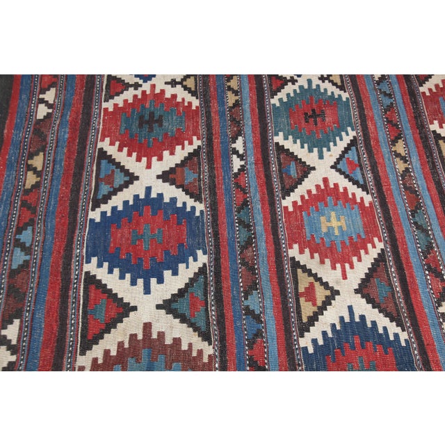 Antique Shirvan Kilim – Caucasian Flatweave, Late 19th Century -5' 11'' X 8' 11'' For Sale - Image 9 of 14