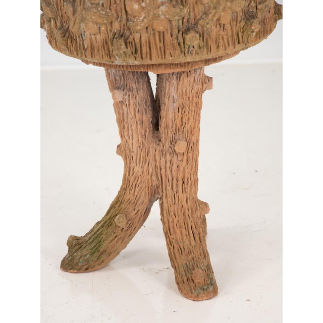 Faux Bois Terracotta Planter For Sale - Image 4 of 10