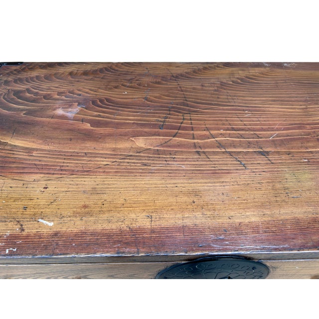 Vintage Brown Wood Black Hardware Accent Stack Tansu Chest Cabinet For Sale - Image 10 of 10