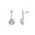 Sparkling Aquamarine Diamond Wedding Dangle Earrings for Her- a Pair For Sale - Image 4 of 9
