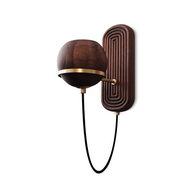 Contemporary Fleming Wall Lamp by Wood Tailors Club For Sale - Image 3 of 9