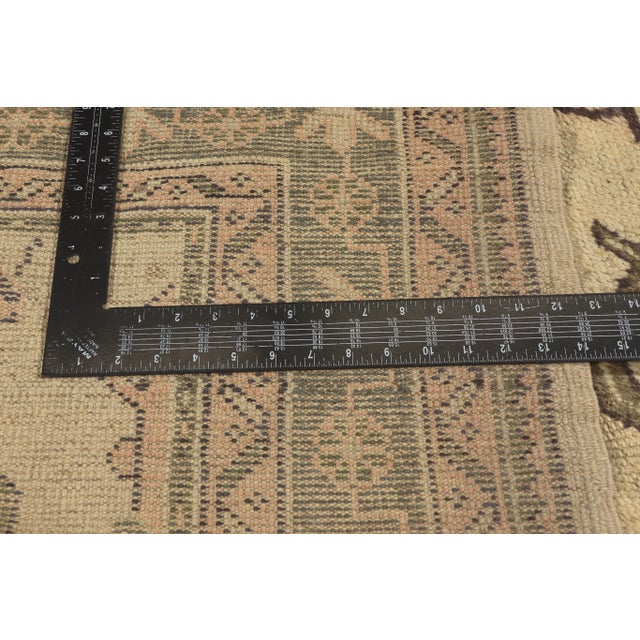 Beige Vintage Turkish Oushak Rug- 05'08 X 07'10 For Sale - Image 8 of 12