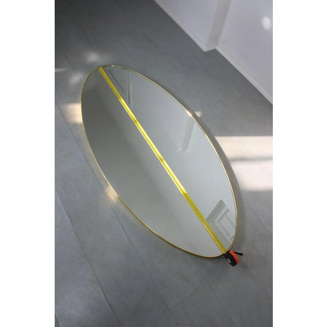 Big Vintage Oval Golden Frame Mirror, 1970s For Sale - Image 16 of 18