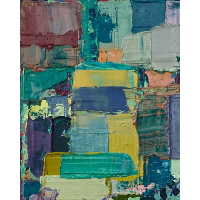 Layering until satisfied. Whilst working on large oil pieces, the remaining colour would be used on these small works as a...