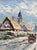 David Crespi Impressionst Winter Landscape Signed Oil on Canvas For Sale In Los Angeles - Image 6 of 7